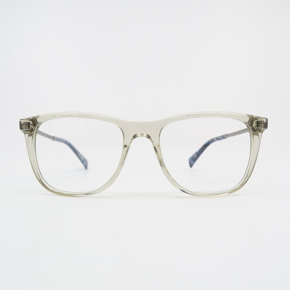 John Varvatos V418 52mm Clear Smoke/Silver Metal, New Men's Eyeglasses.